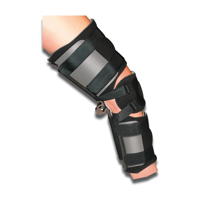 KO KMO Knee Orthosis (w/Plastic Thigh & Calf Panels) Adult Black