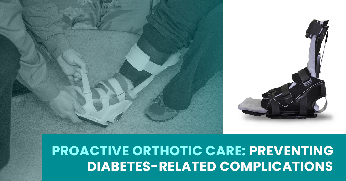 Clinician fits a PRAFO® Orthosis to support diabetic foot ulcer prevention, heel offloading, and diabetic foot care.
